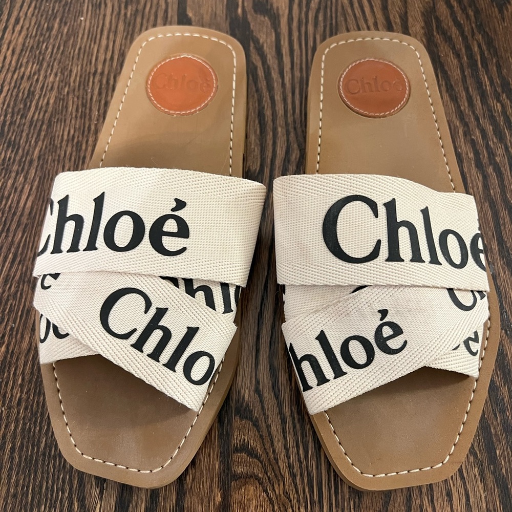 Chloe Woody Flat Mule